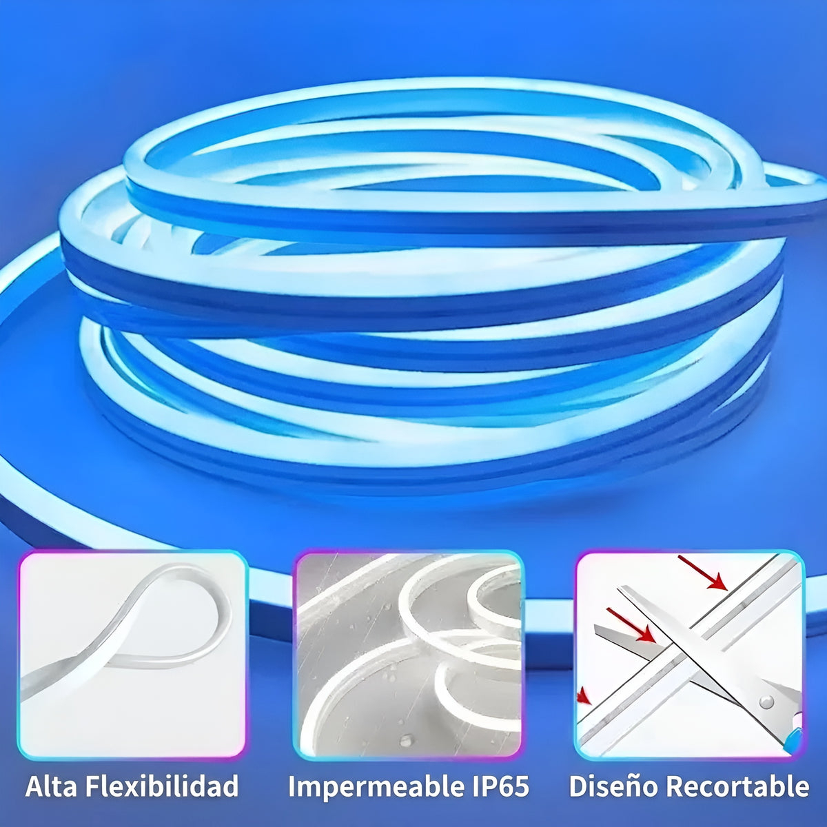 Tiras de luz LED blanca para carro
