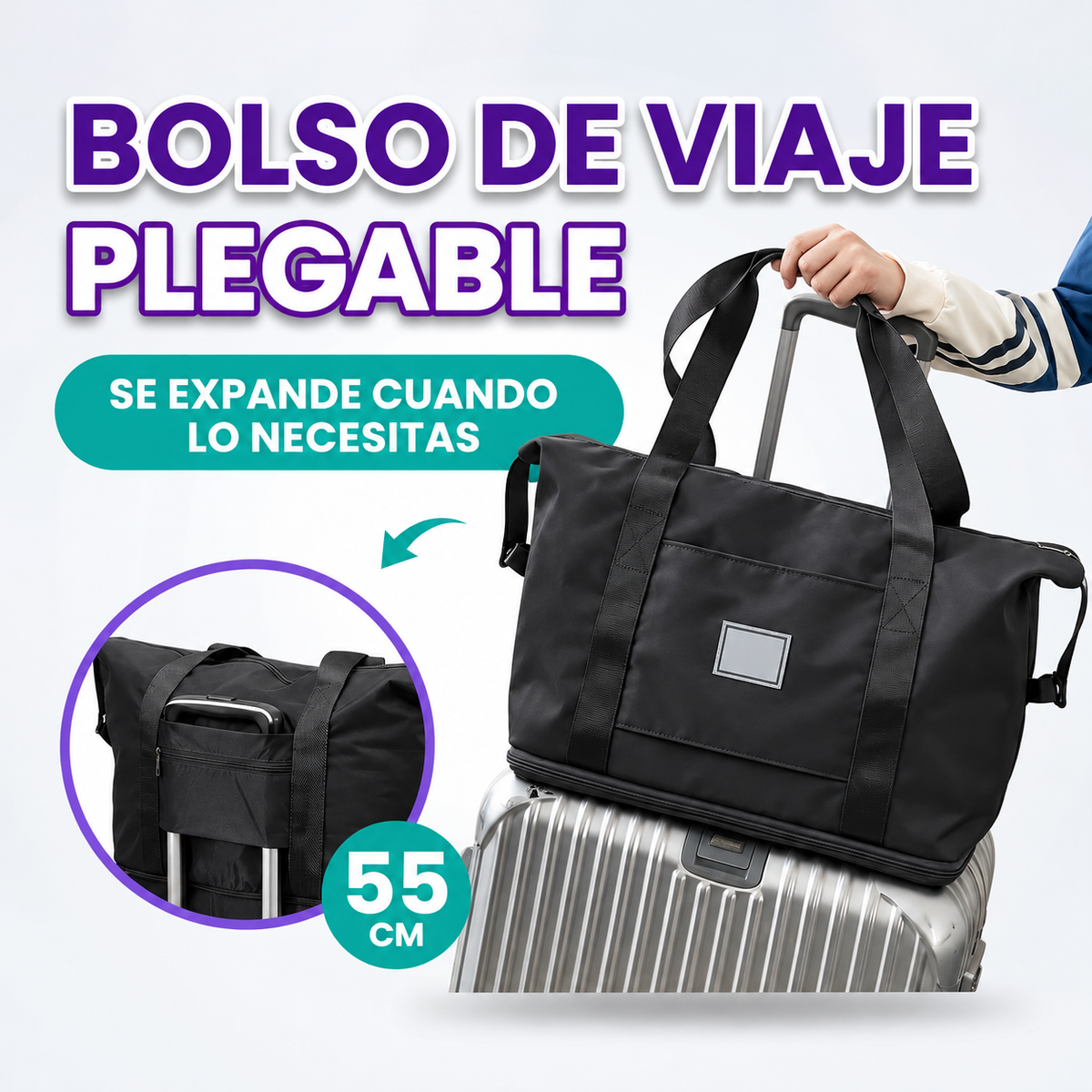 Bolso plegable de gran capacidad para viaje