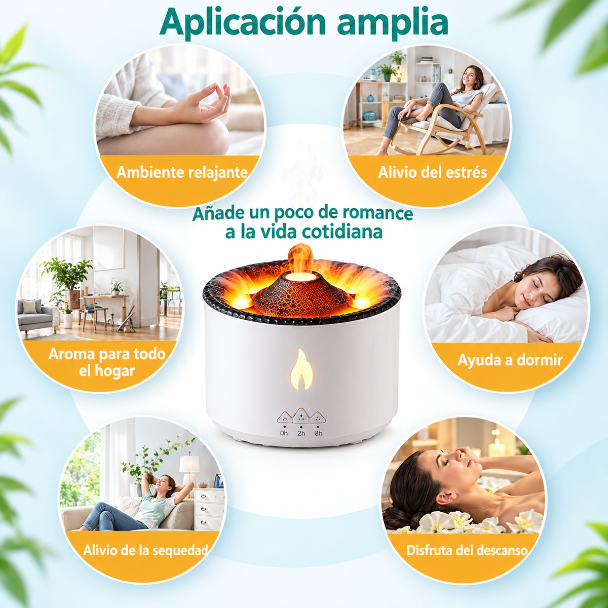 Difusor de aroma con llamas