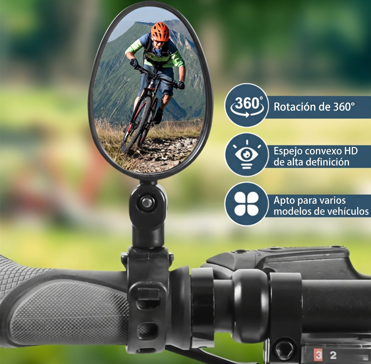 Espejo retrovisor para bicicletas (pack de 2)