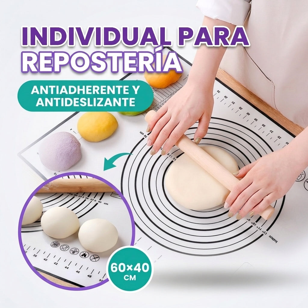 Individual de silicona antideslizante para reposteria