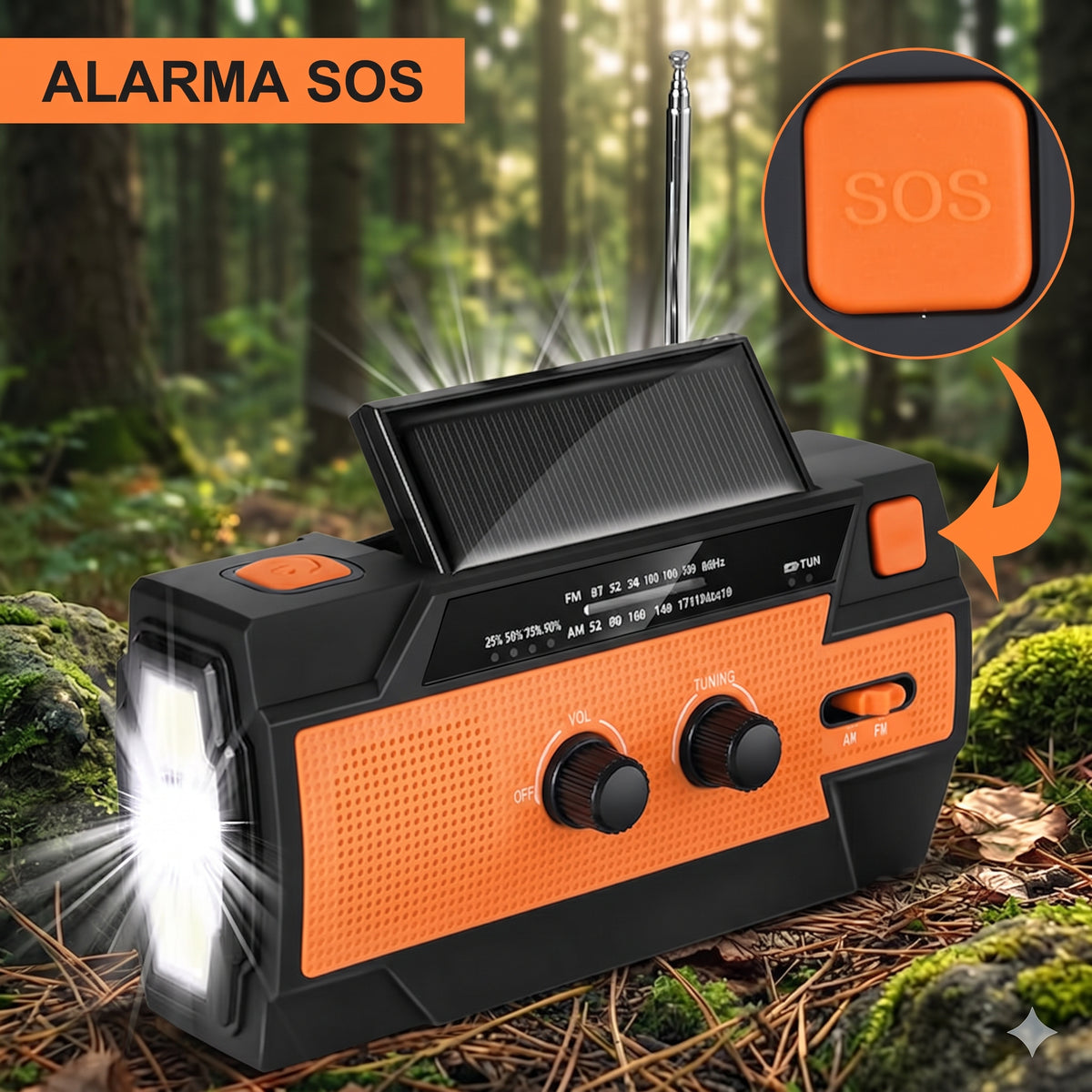 Radio solar portatil