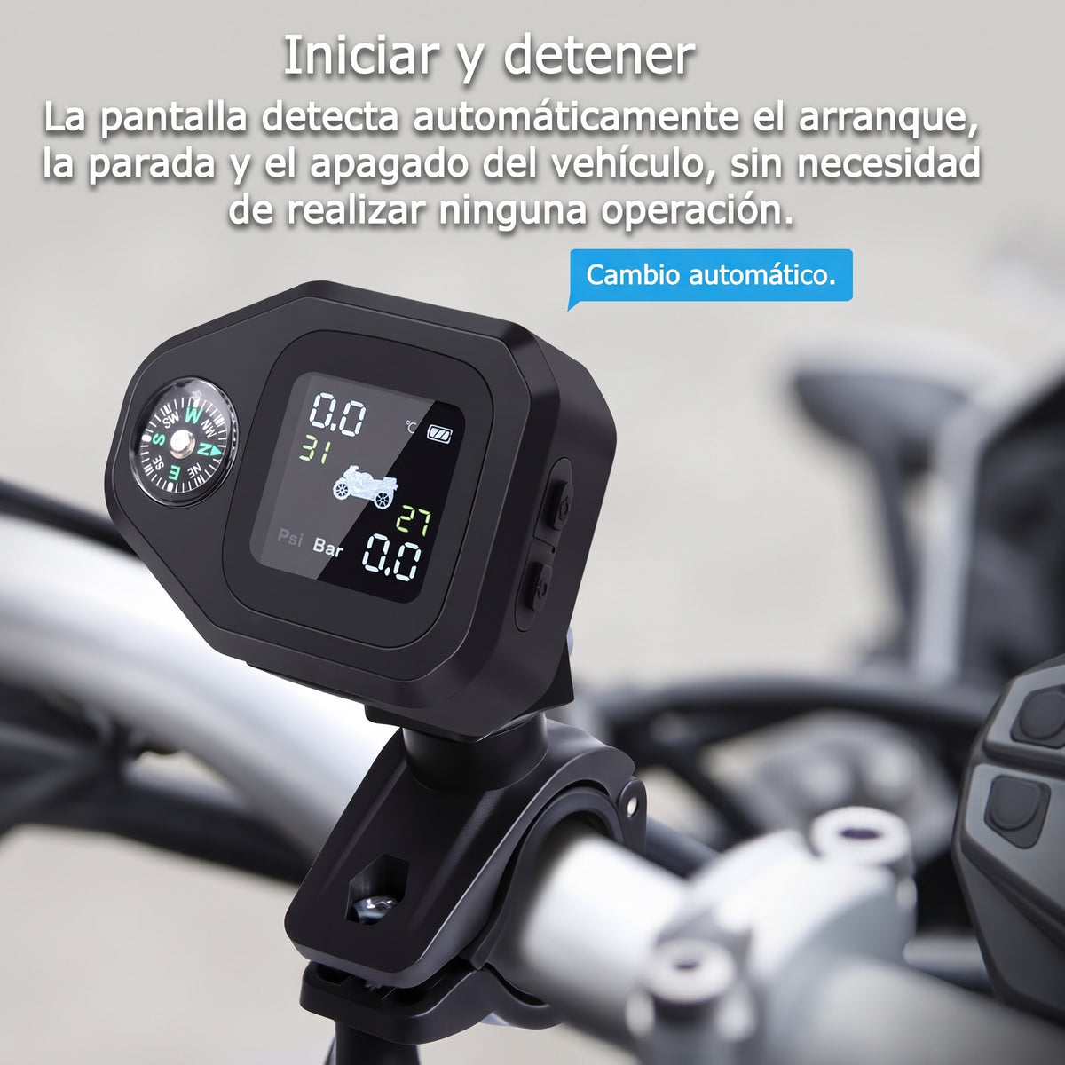 Detector de presion para neumaticos de motos