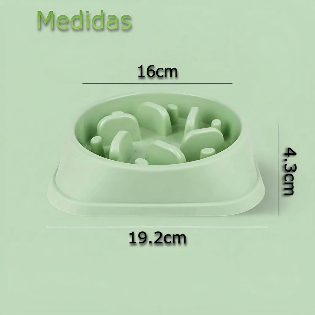 Plato de alimentacion lenta para perros