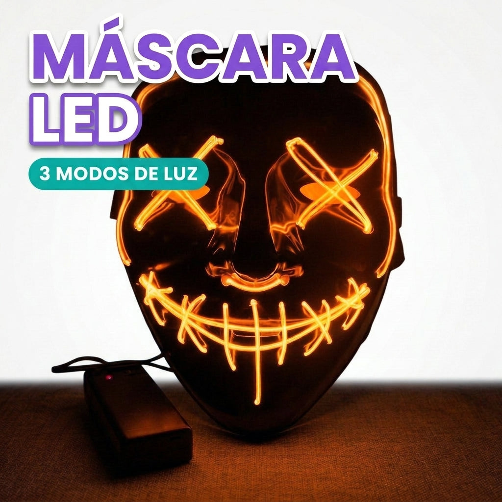 Mascara LED para disfraz