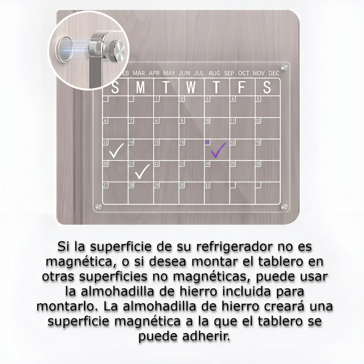 Calendario magnetico para nevera