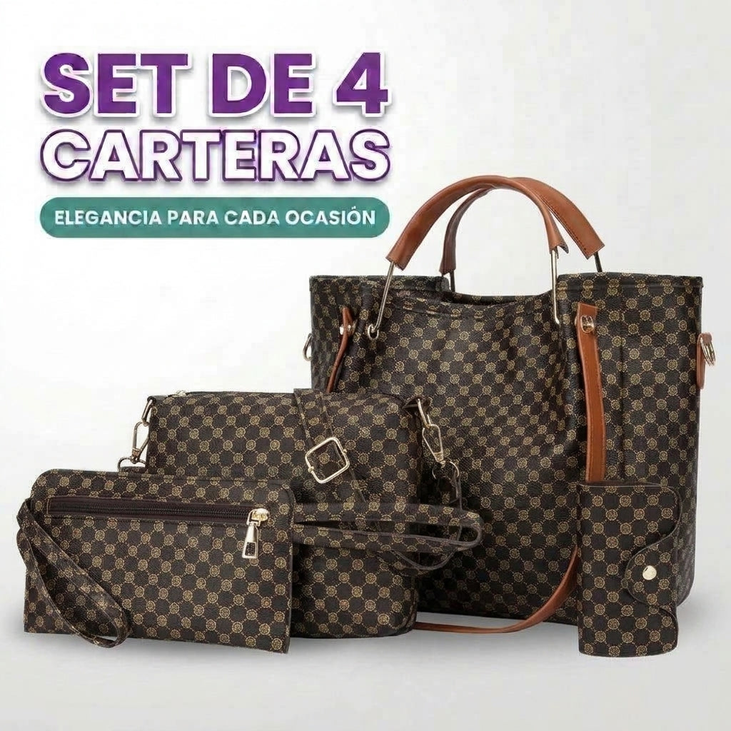 Set de 4 carteras para mujer