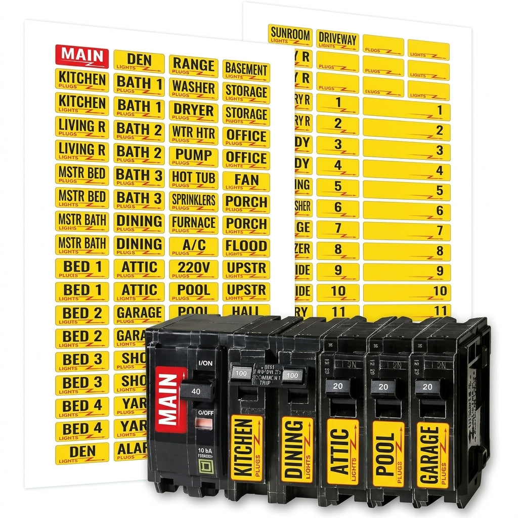 Etiquetas para caja de fusibles electricos