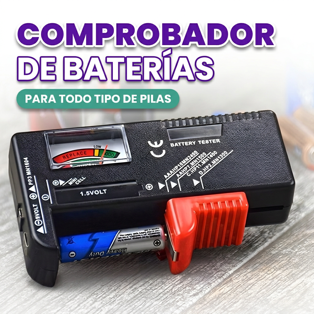 Comprobador de bateria domestica