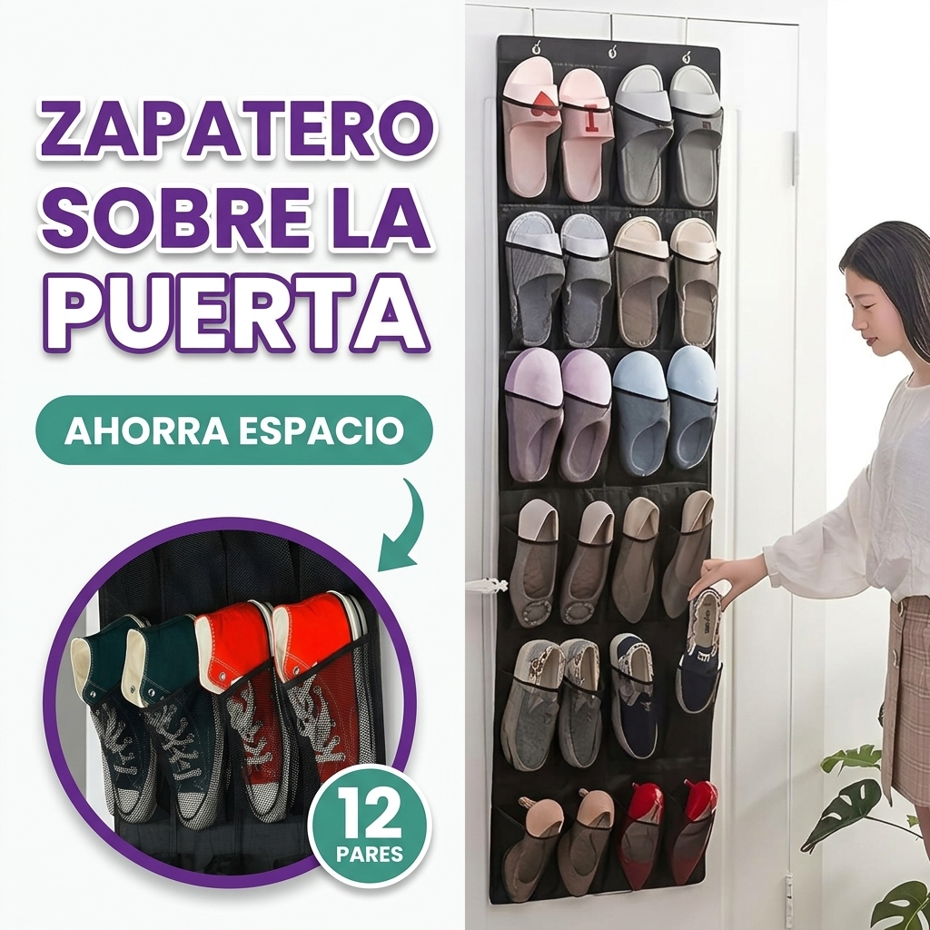 Zapatero para colgar sobre la puerta
