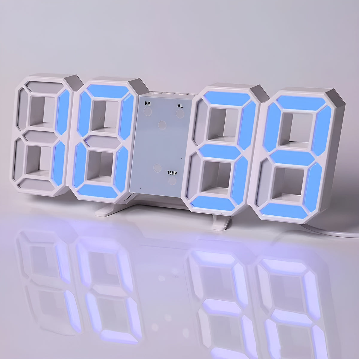 Reloj Digital 3D con alarma color blanco – Comprar al mejor precio en NQLN Store Venezuela