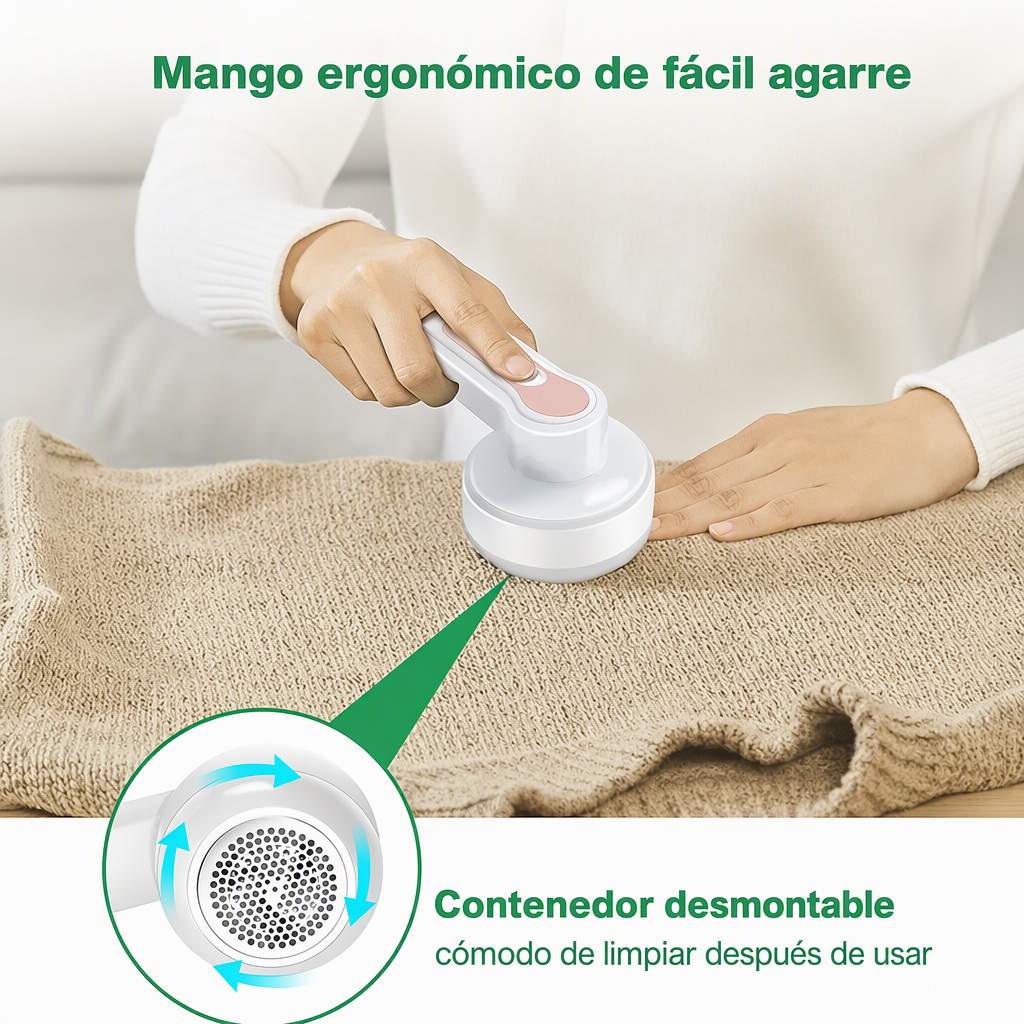 Eliminador de pelusas electrico portatil recargable