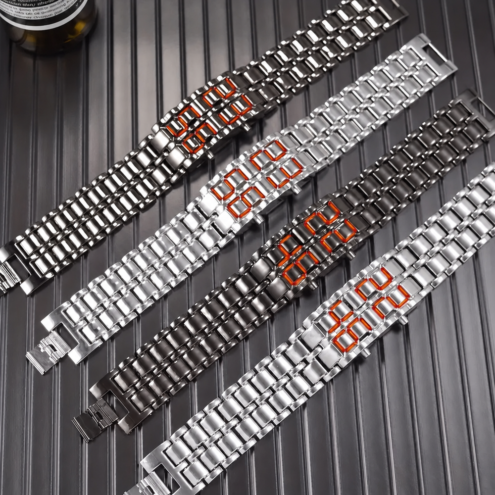 Reloj de pulsera digital creativo para mujeres y hombres