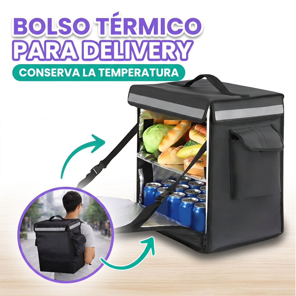 Bolso termico para entregas a domicilio