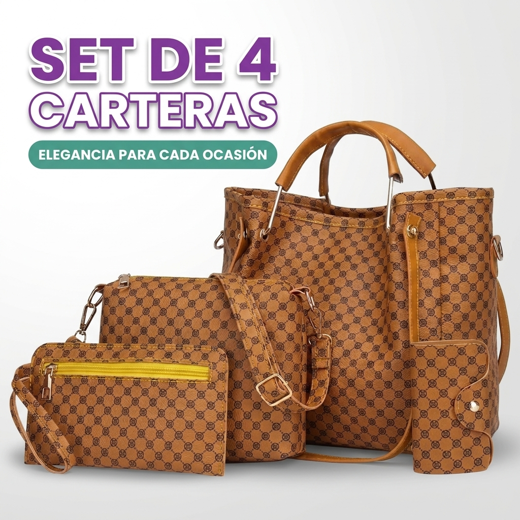 Set de 4 carteras para mujer