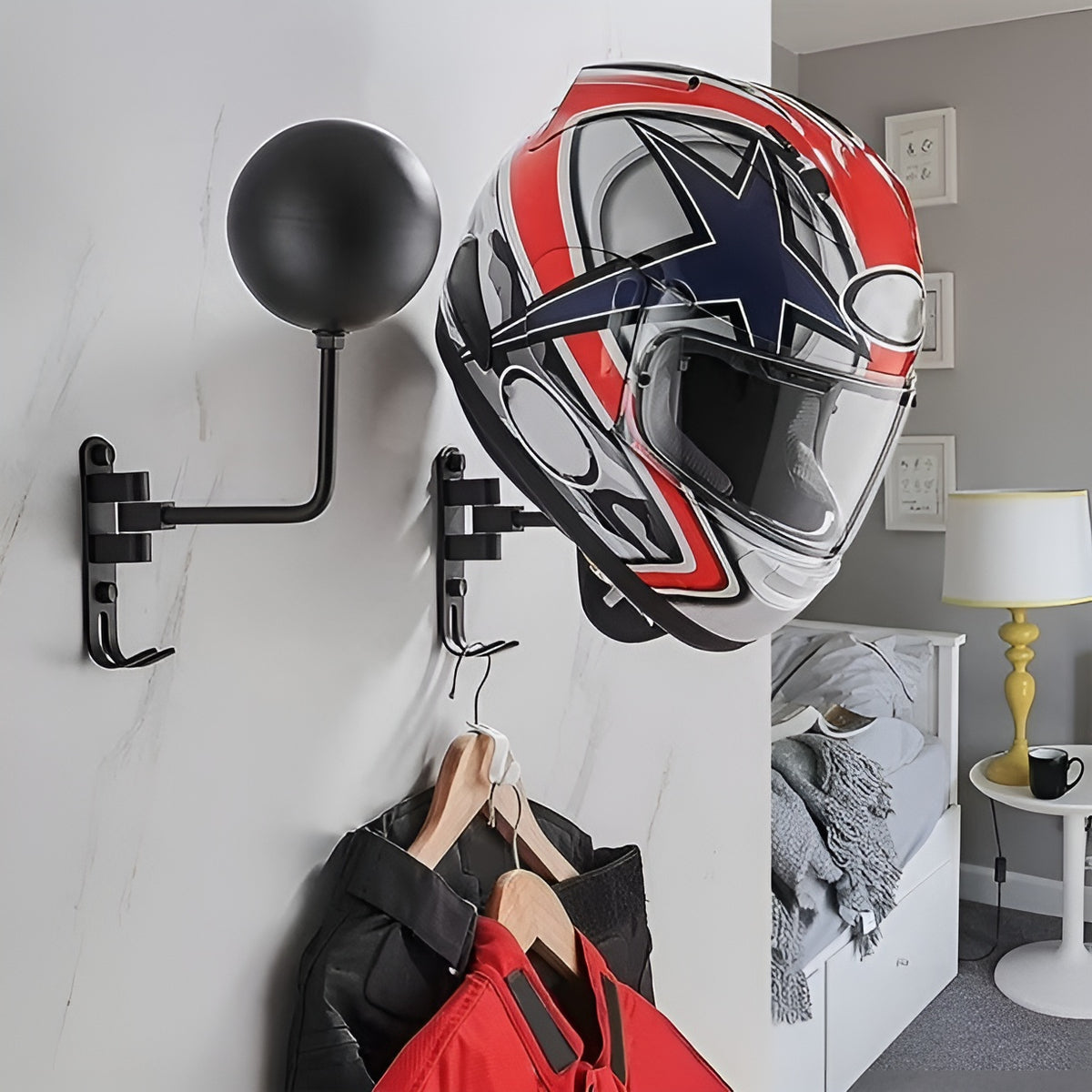 Soporte Casco y chaquetas De Moto