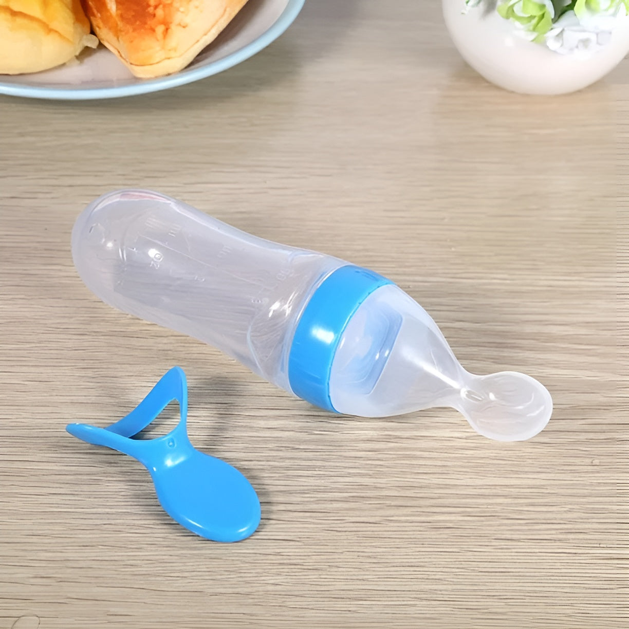 Botella de silicona con cuchara y cubierta  90ml – Tienda online NQLN Store Venezuela