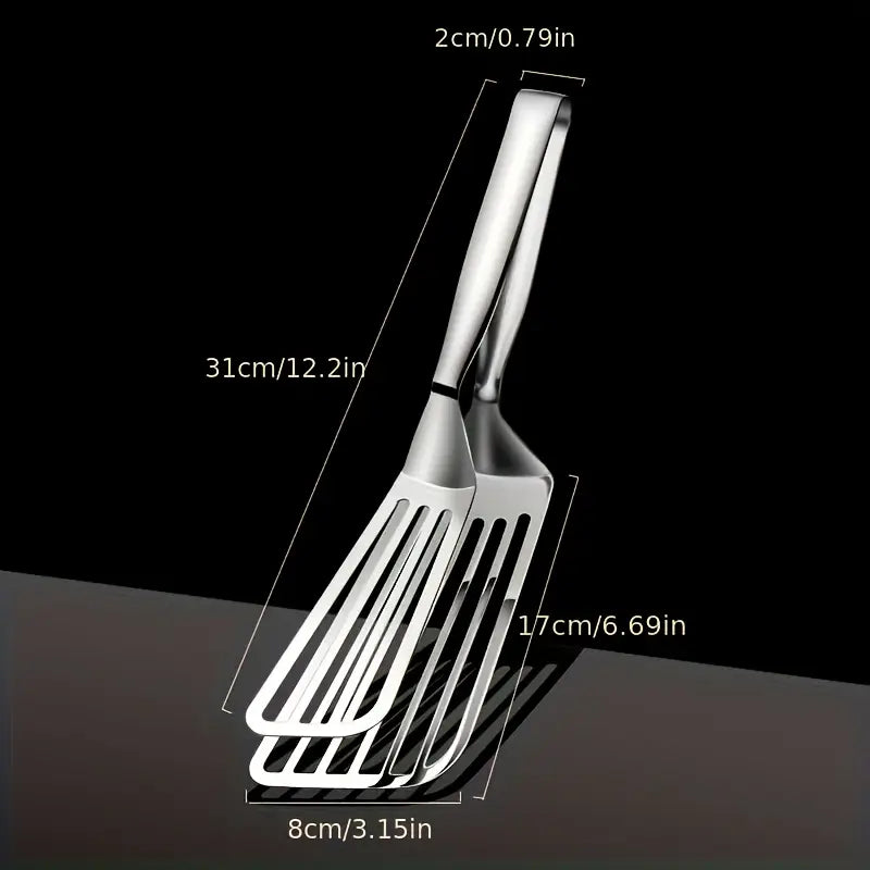 Espatula de acero inoxidable para cocinar – Vista adicional – Disponible en NQLN Store Venezuela