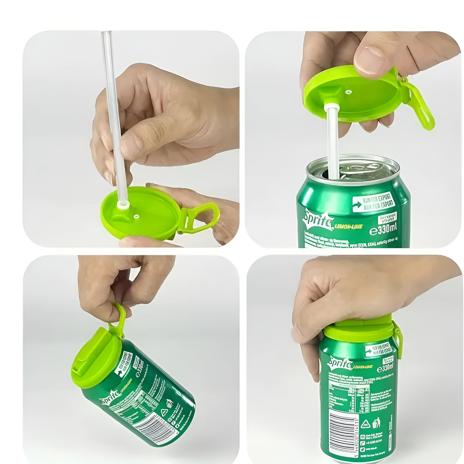 Tapas de silicona con popote para latas(pack de 4) – Tienda online NQLN Store Venezuela