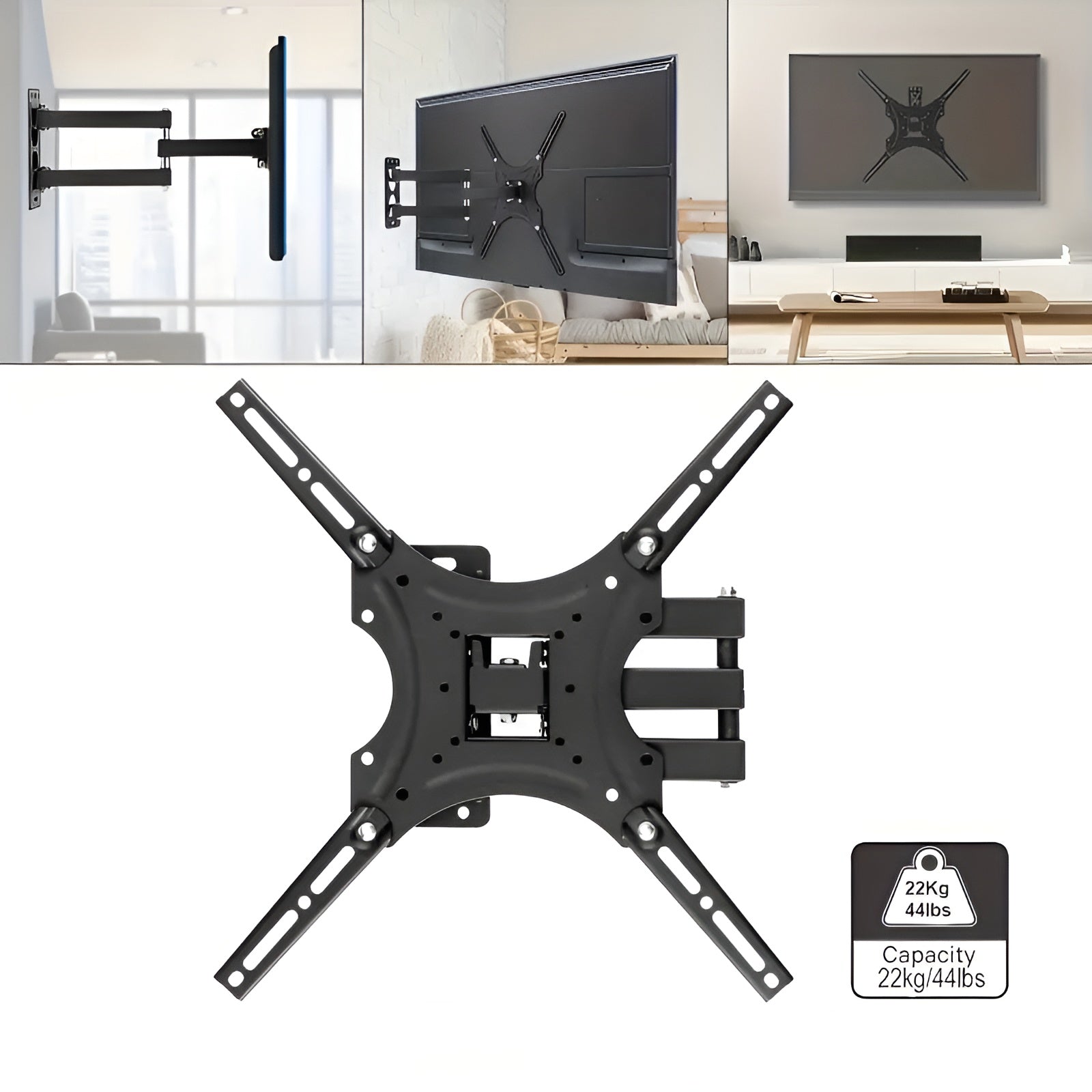 Soporte de TV con Inclinación y Giro Extendido – Detalle de calidad y acabado – NQLN Store