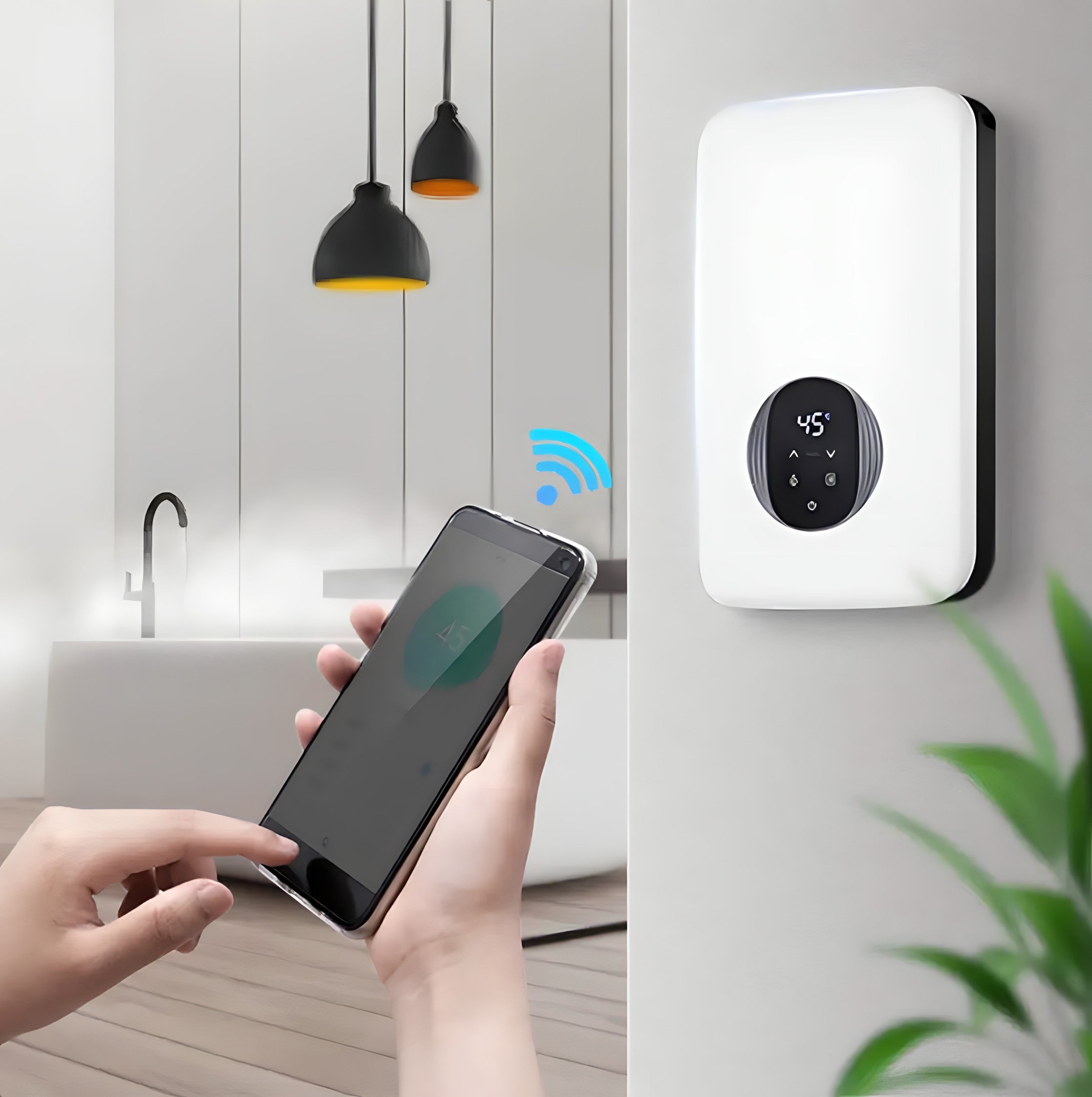 Calentador de agua con Wifi de 7000kw Para baños 220v – Comprar online en NQLN Store Venezuela con envío a todo el país