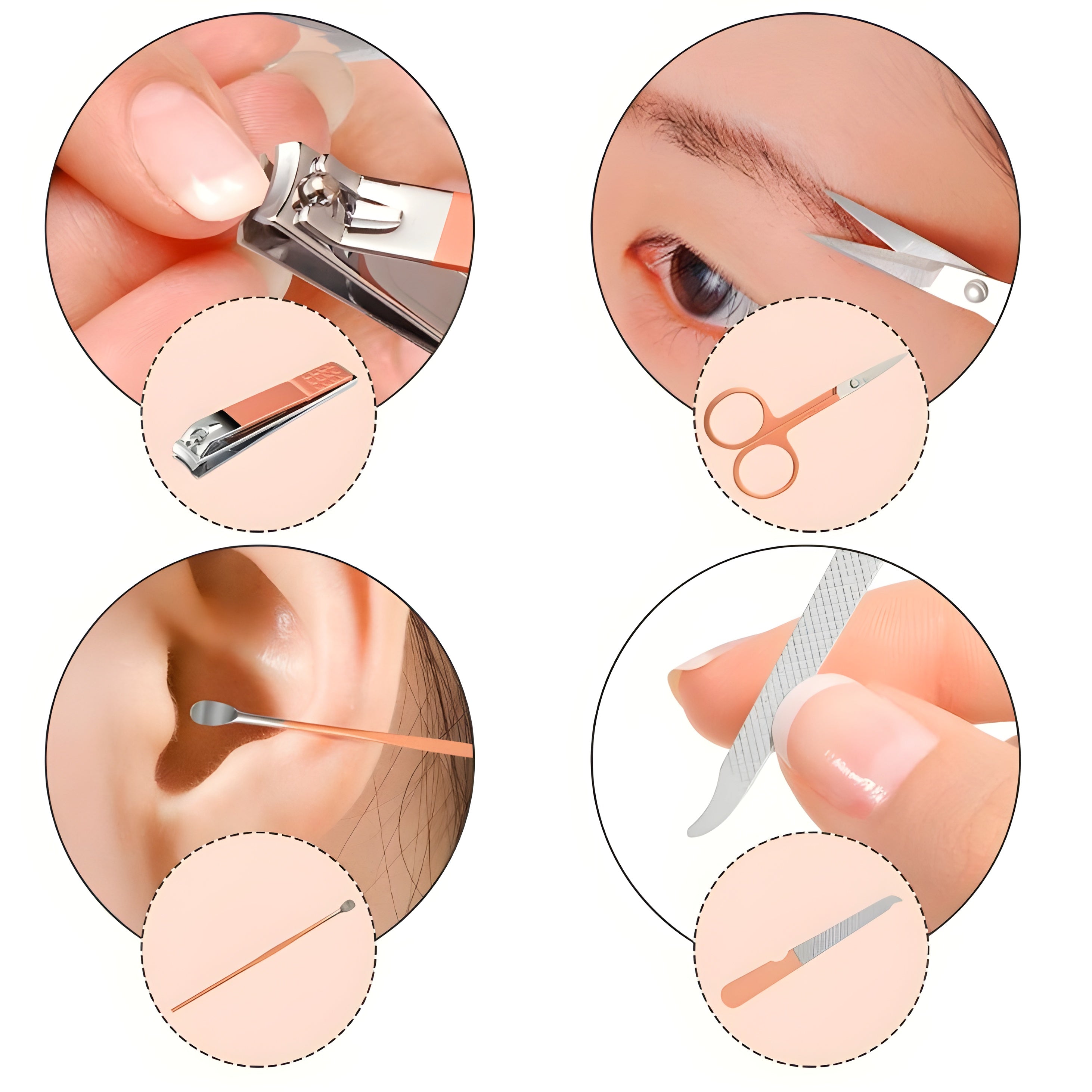 Kit de Manicure y Pedicure – Vista de cerca del producto – NQLN Store