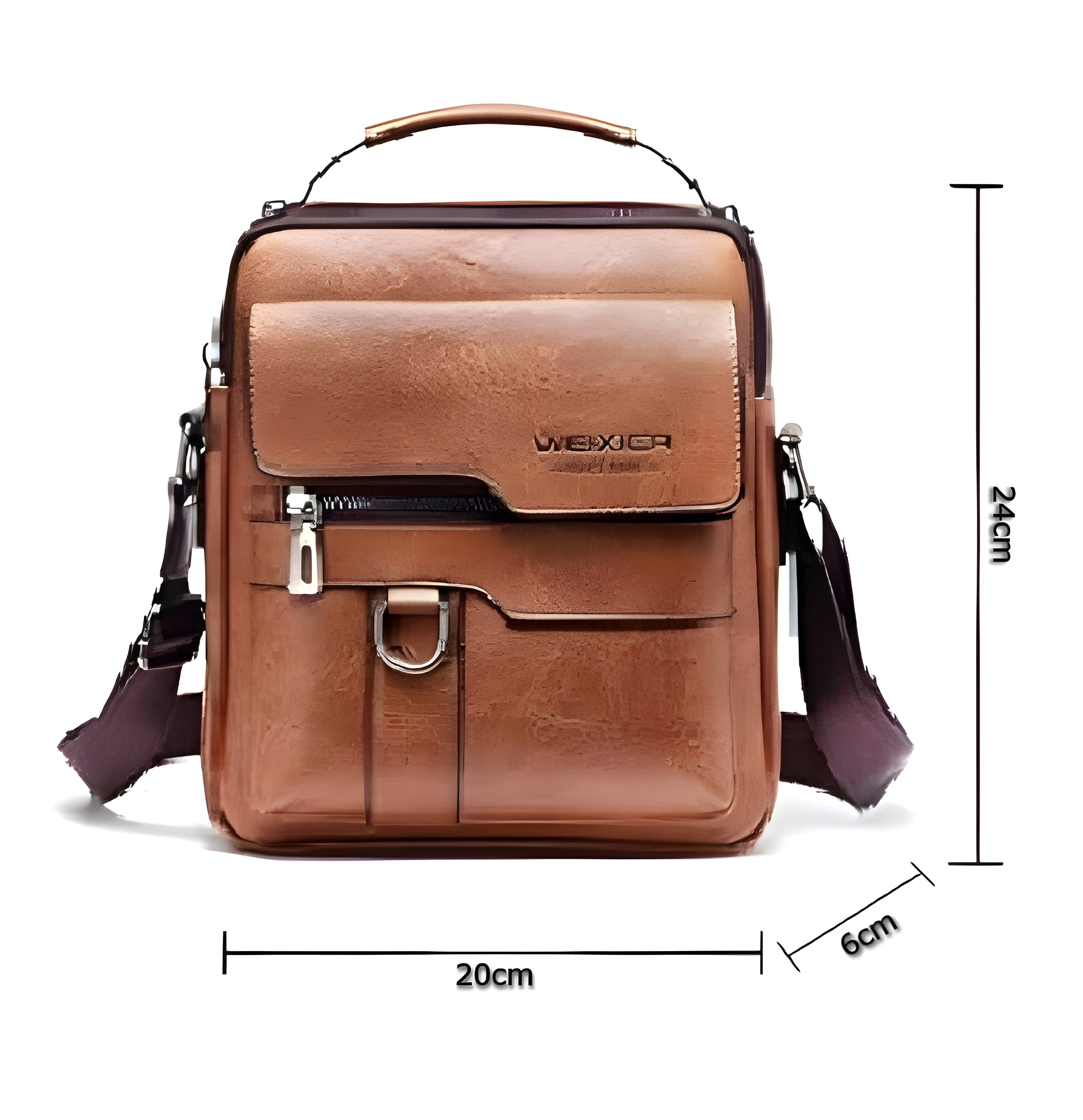 Bolso Bandolero de Cuero Sintético – Vista de cerca del producto – NQLN Store
