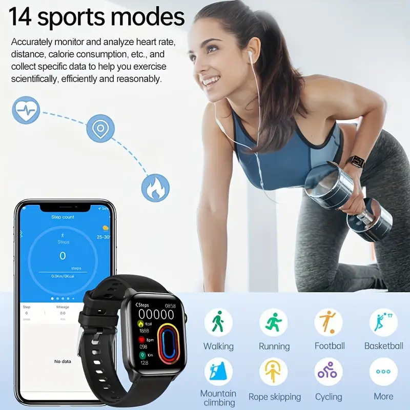 Reloj inteligente unisex – Vista adicional – Disponible en NQLN Store Venezuela