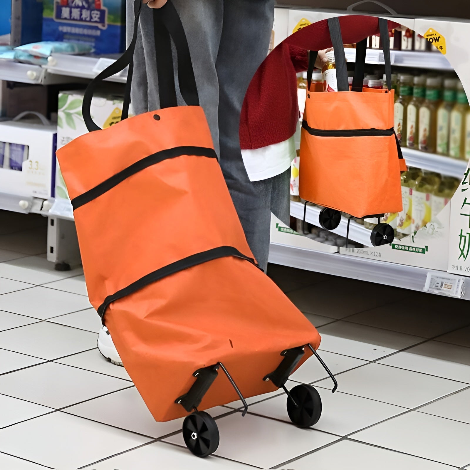 Carrito Bolso Plegable para compras de supermercado – Tienda online NQLN Store Venezuela