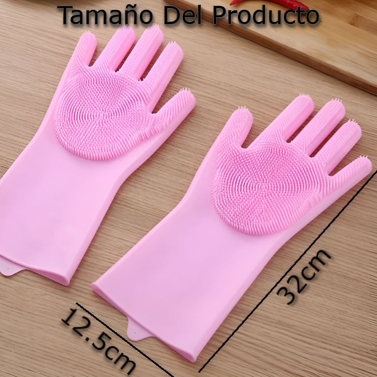 Guantes de silicona para lavar platos – Vista detalle del producto – NQLN Store