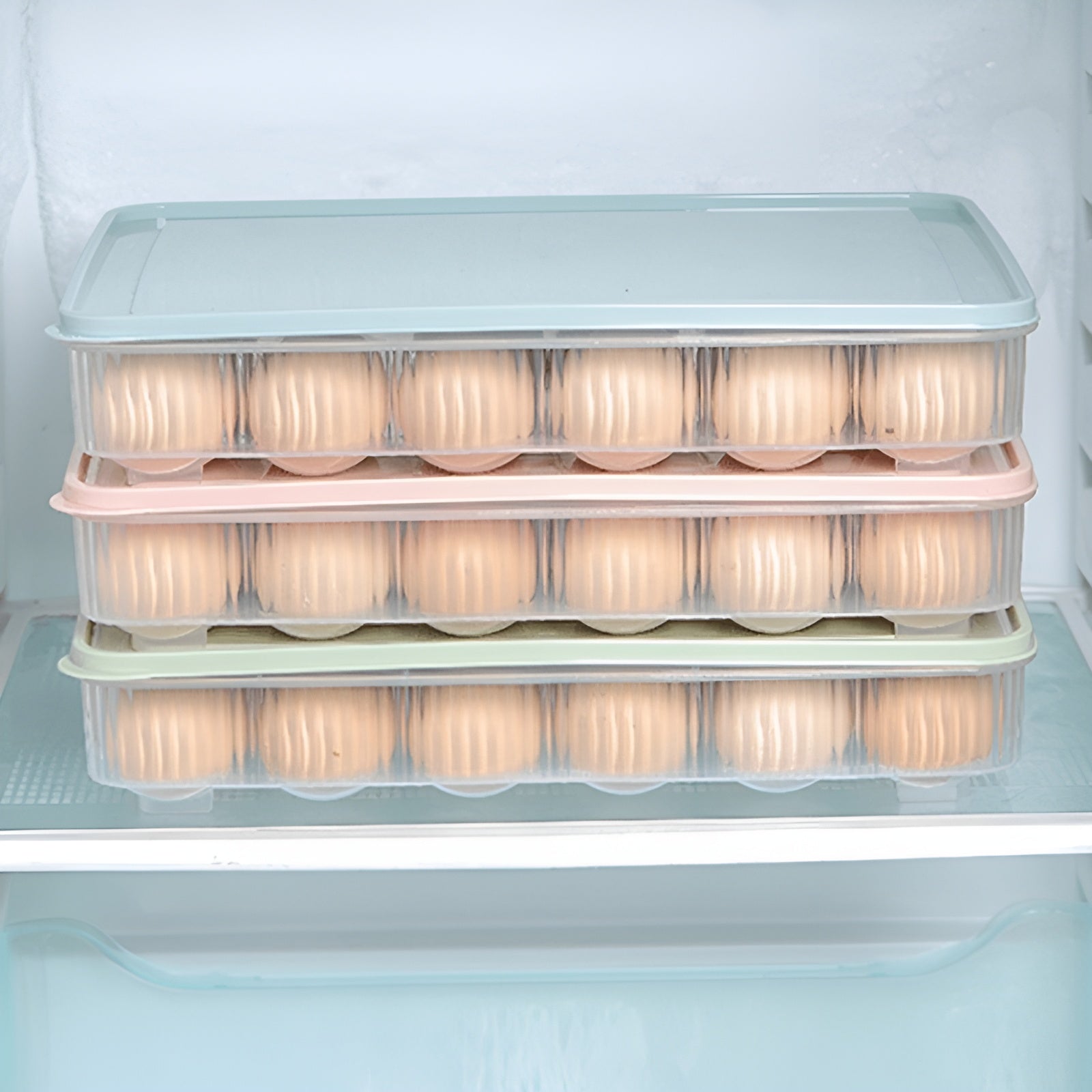 Recipientes de almacenamiento con tapa para huevos pequeños – Detalle de calidad y acabado – NQLN Store