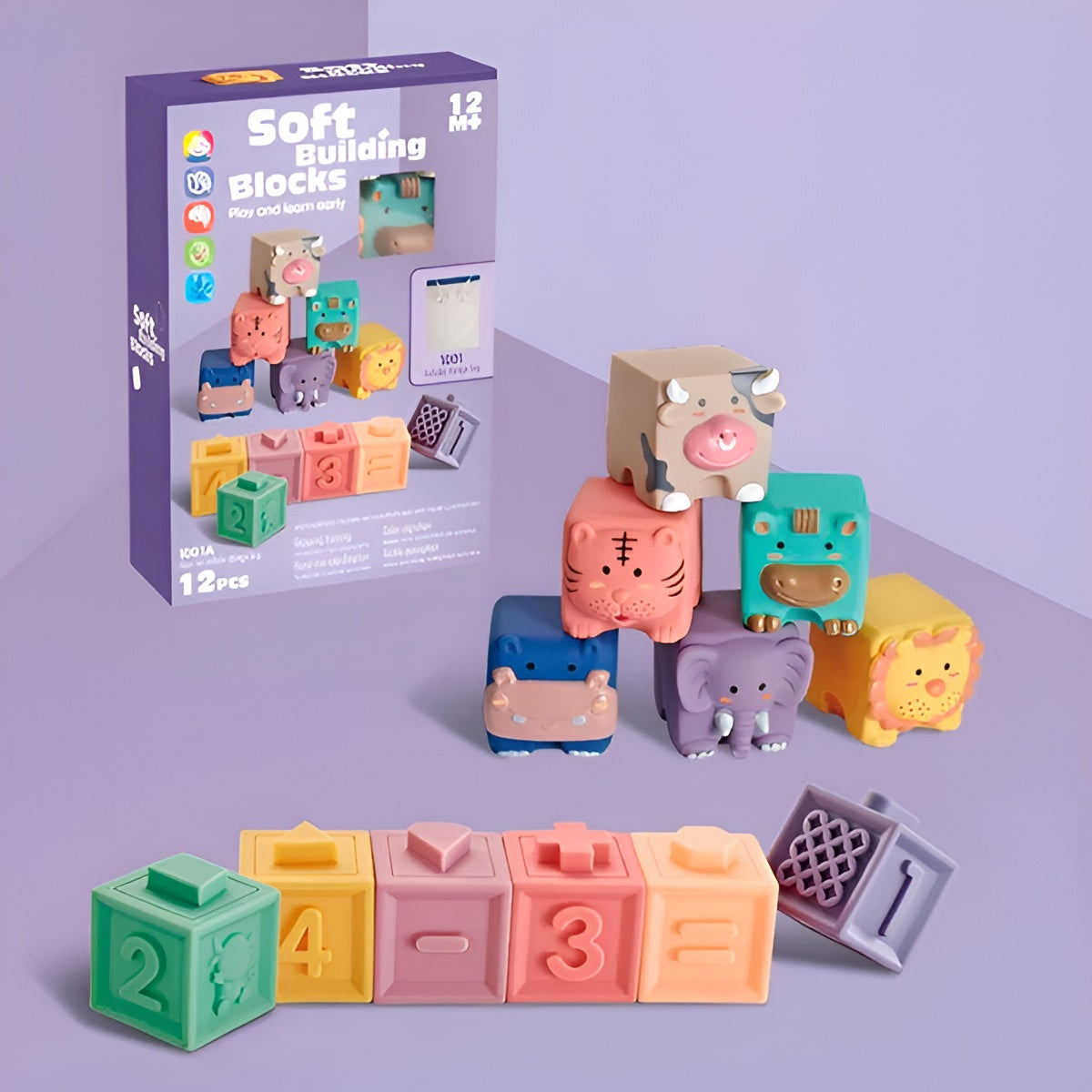 Bloques de construcción de silicona – Vista de cerca del producto – NQLN Store