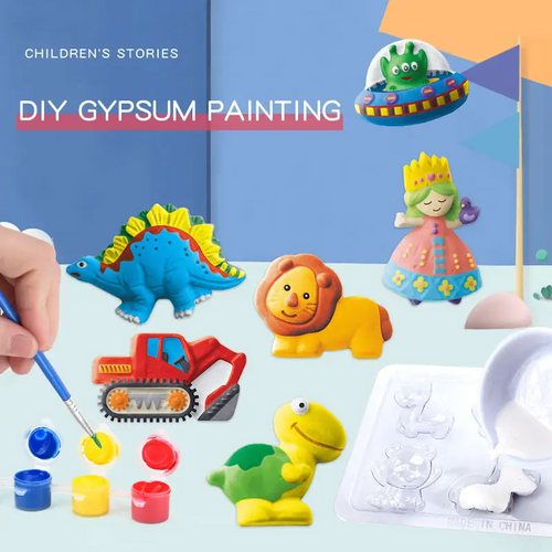 Manualidades con yeso e imanes para pintar