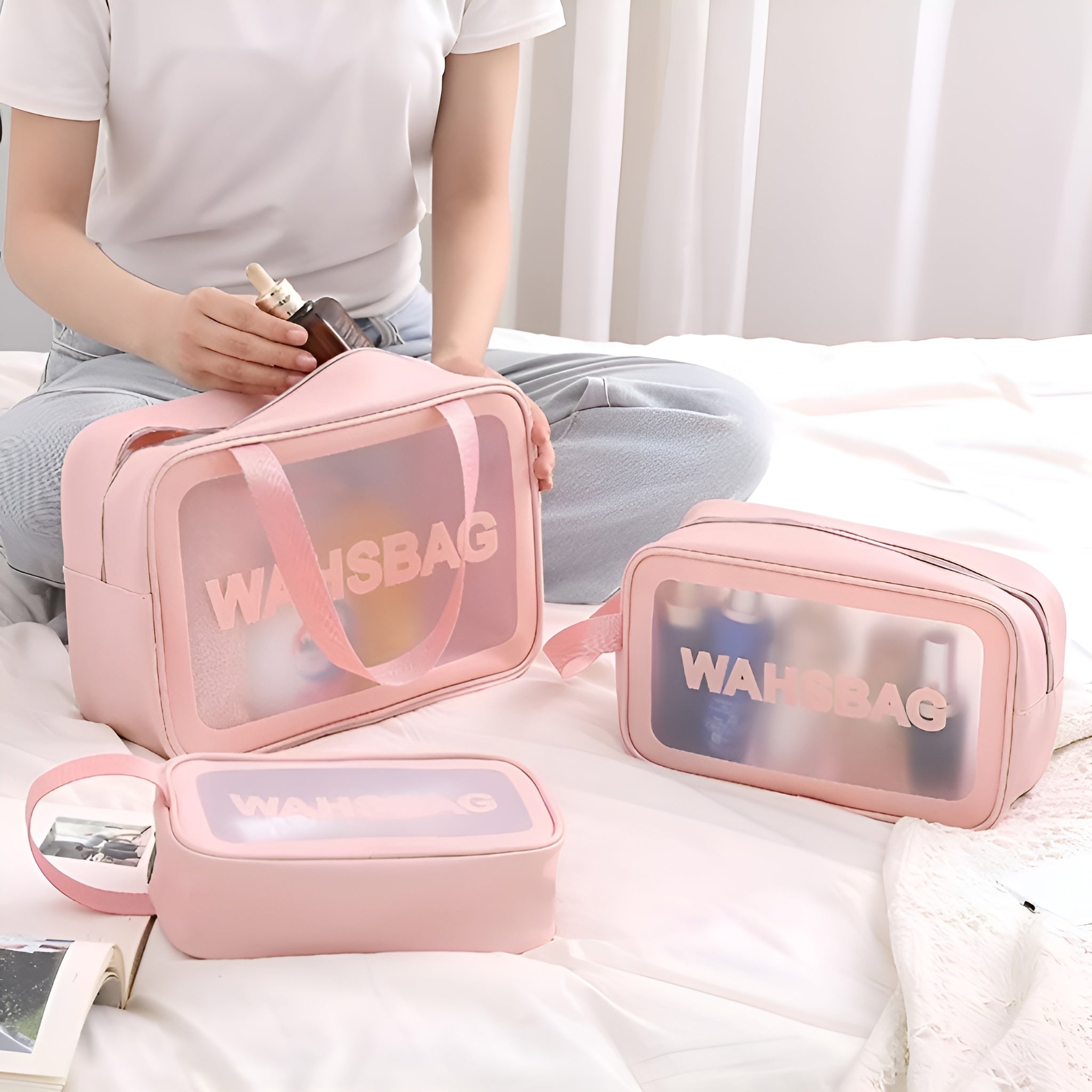 Organizador bolso de cosmeticos (Set de 3) – Comprar al mejor precio en NQLN Store Venezuela