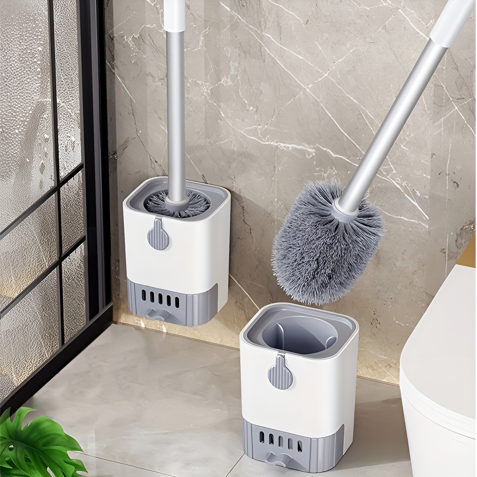 Cepillo de inodoro con soporte – Disponible en NQLN Store con envío gratis desde $20