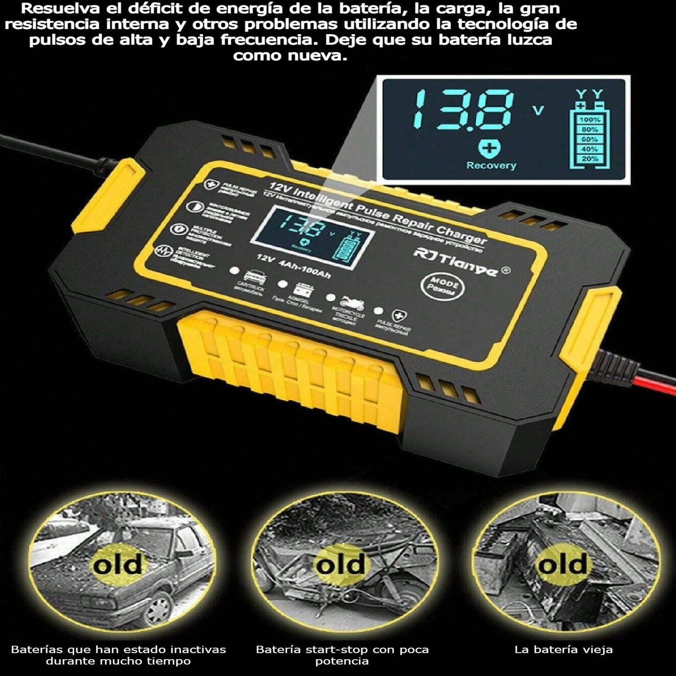Cargador de batería de carro 12V – Comprar al mejor precio en NQLN Store Venezuela