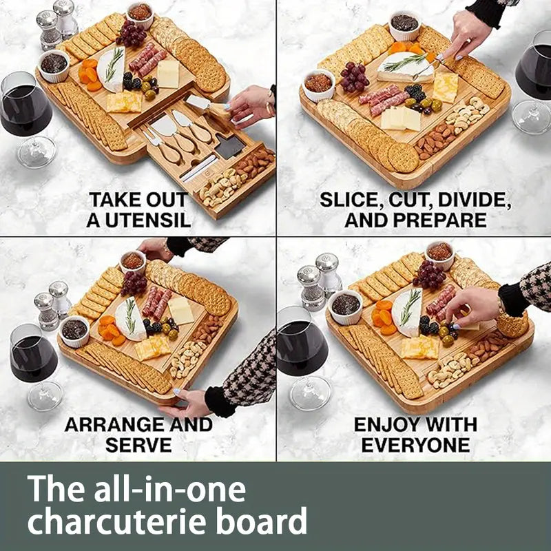Juego de tablas de bambú para charcutería – Vista detalle del producto – NQLN Store