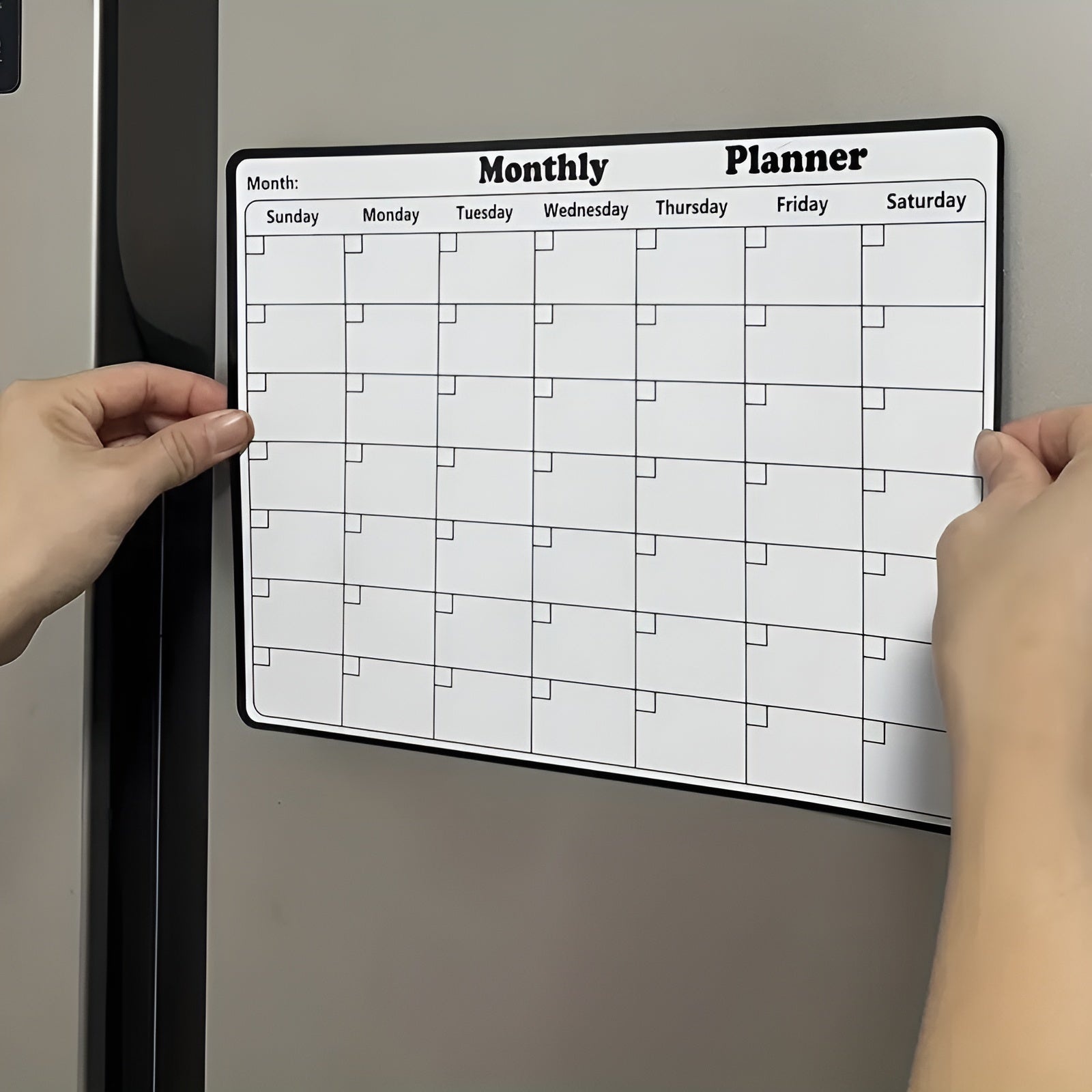 Calendario semanal y mensual magnético – Vista adicional – Disponible en NQLN Store Venezuela