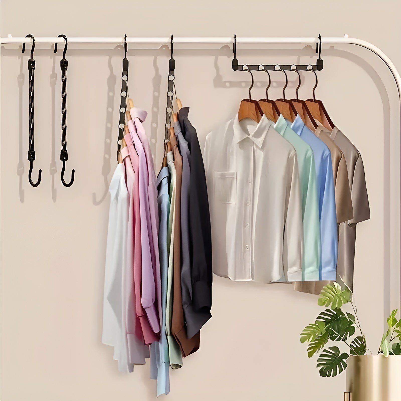 Ganchos mágicos para ropa (Pack de 6) – Detalle de calidad y acabado – NQLN Store