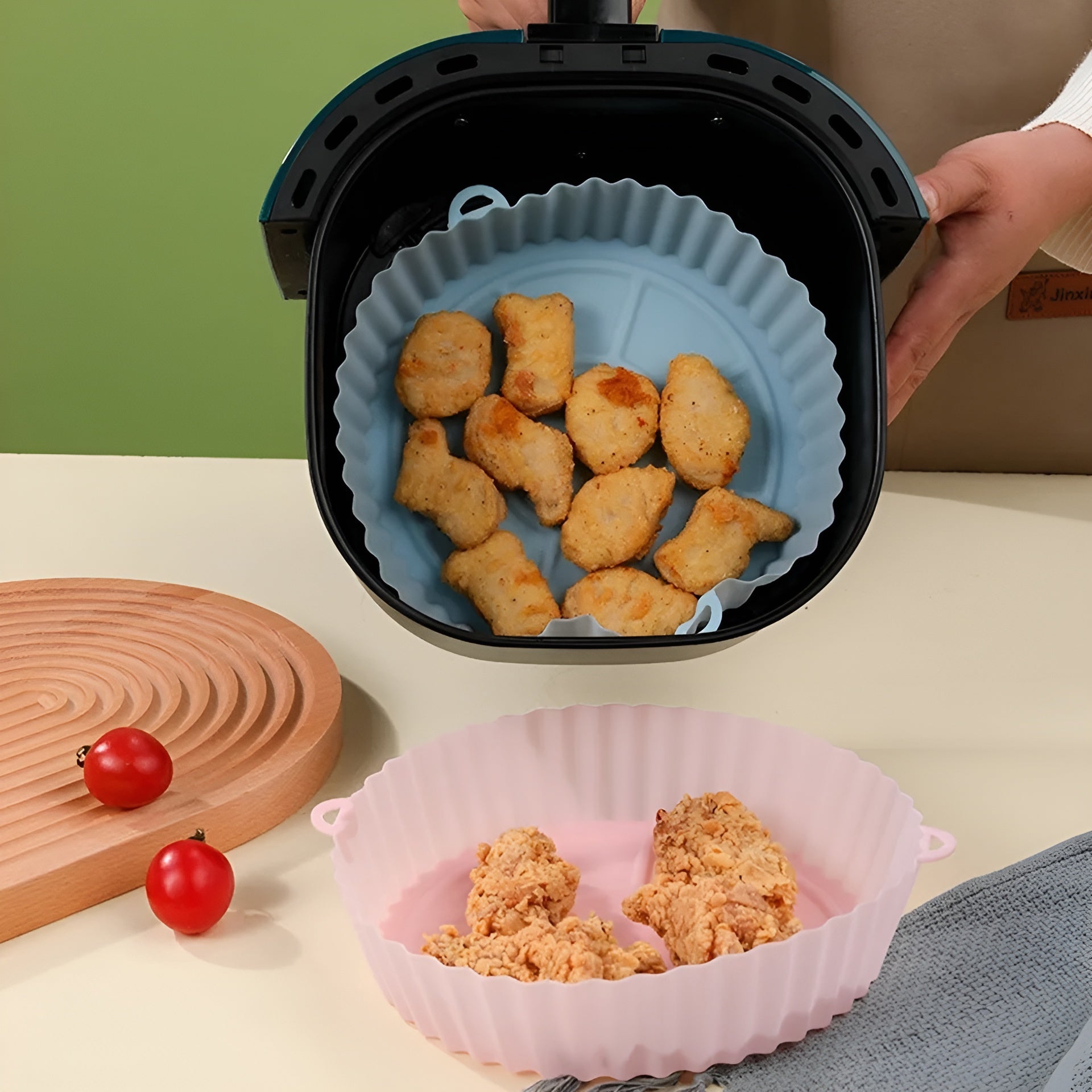 Bandeja de silicona para freidoras de aire – Vista detalle del producto – NQLN Store