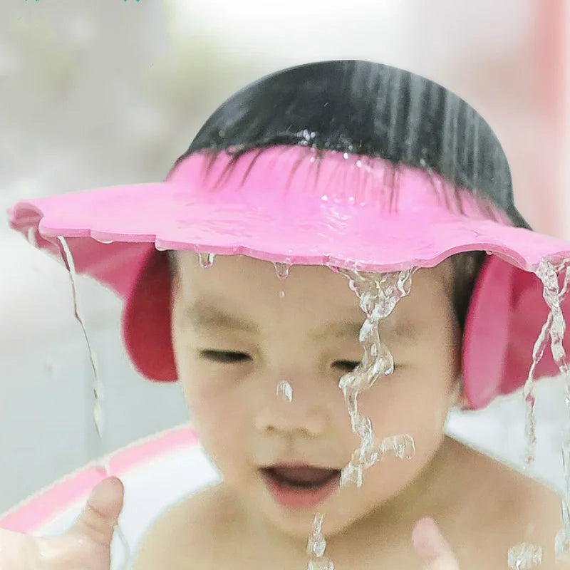 Gorro de Ducha Infantil con Ala de Drenaje para cabello – Vista de cerca del producto – NQLN Store