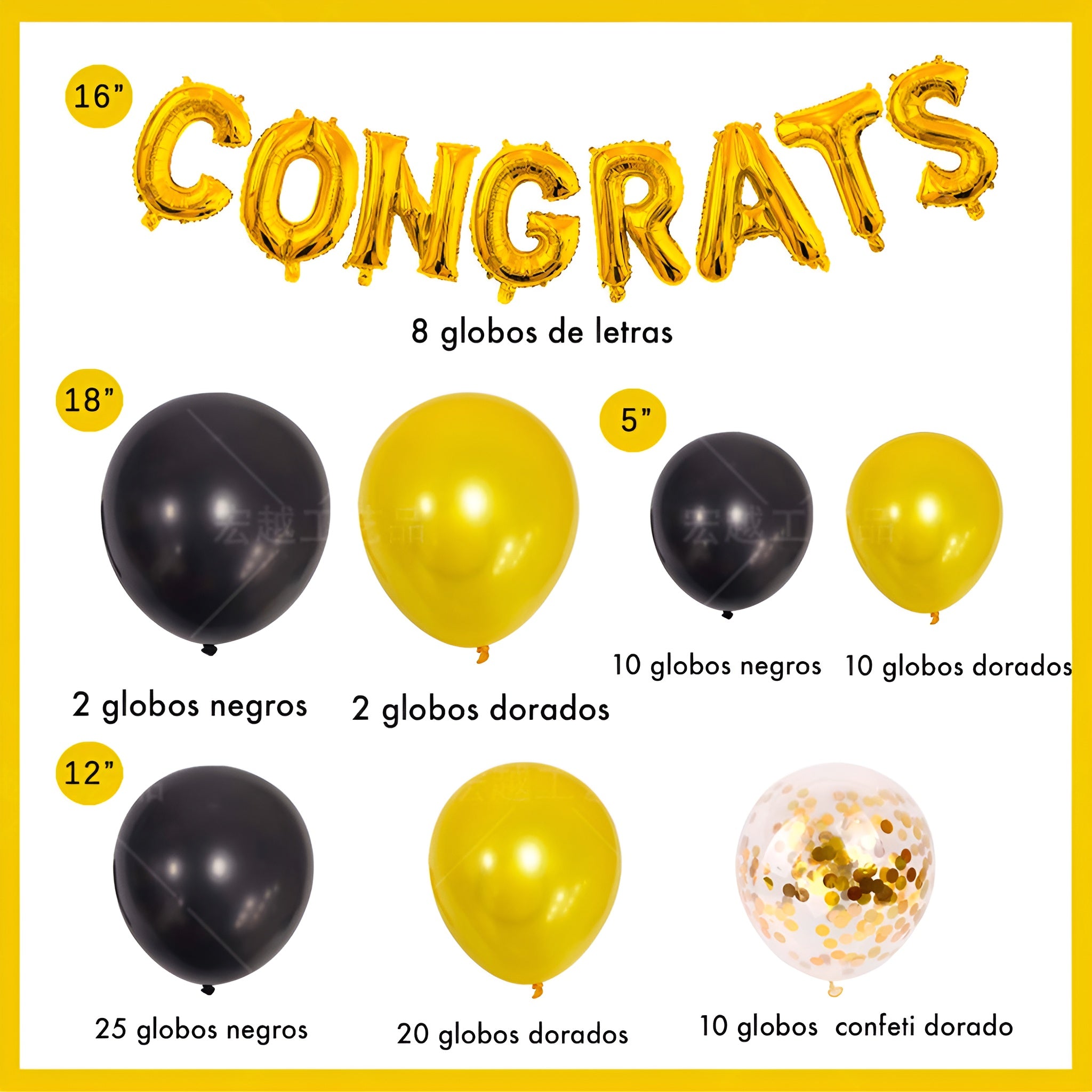Kit de Globos de Graduacion – Vista detalle del producto – NQLN Store