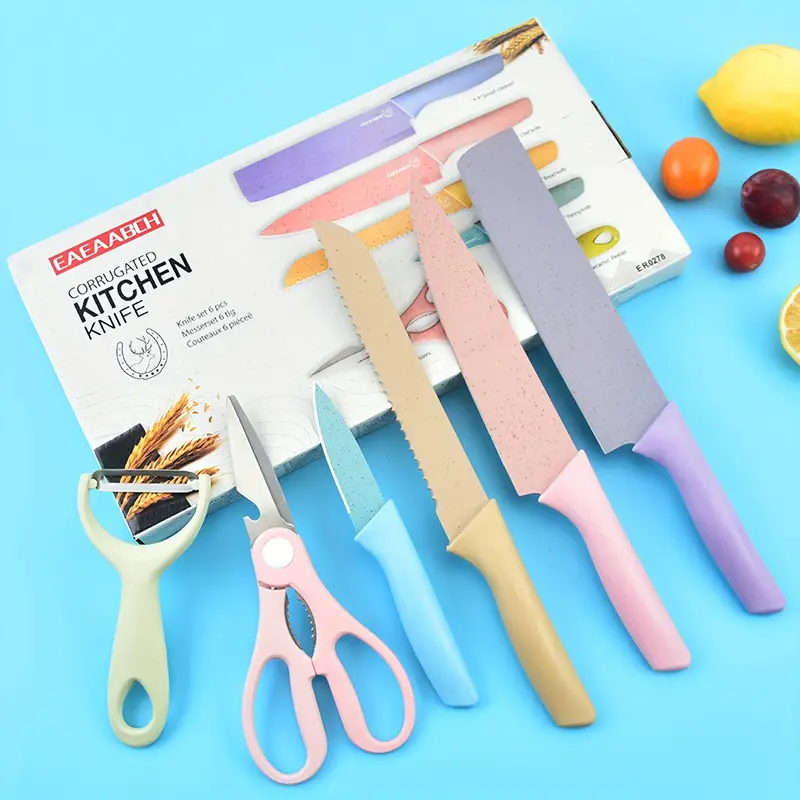Juego de 6 cuchillos coloridos para cocina – Presentación del producto – Comprar en NQLN Store
