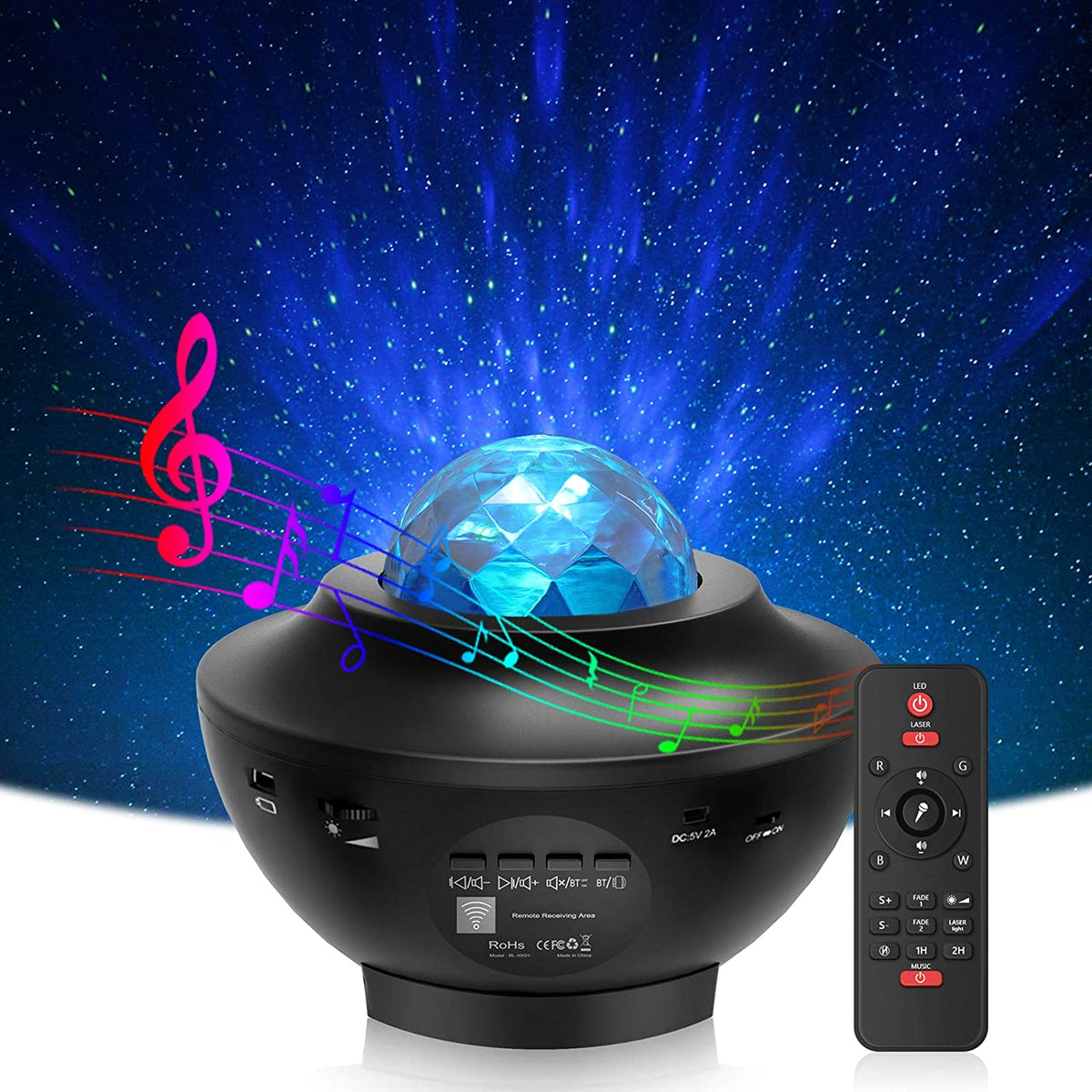 Proyector de Luces con Bluetooth – Vista detalle del producto – NQLN Store