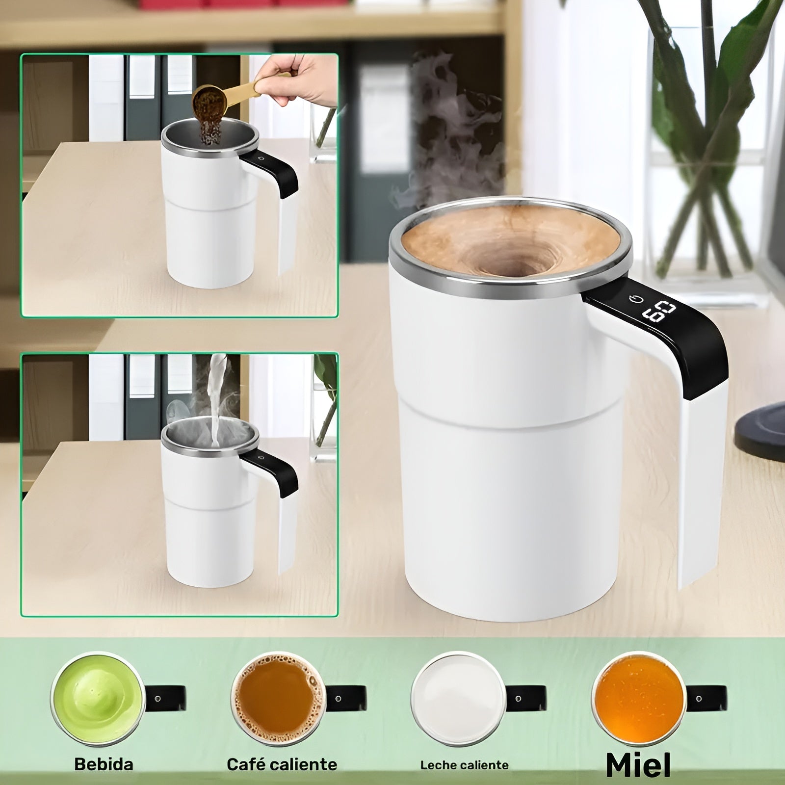 Taza de Café Eléctrica con Carga USB – Tienda online NQLN Store Venezuela