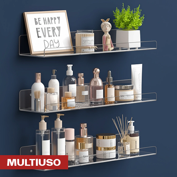 Set de repisas estantes acrilicas Vauli (4 unidades) – Disponible en Caracas y Margarita – NQLN Store