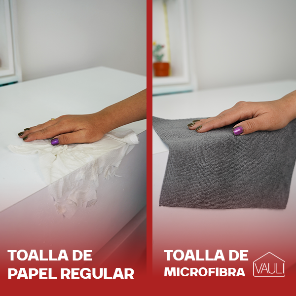 Toallas de Microfibra Vauli 20 toallas 25x25cm – Vista de cerca del producto – NQLN Store