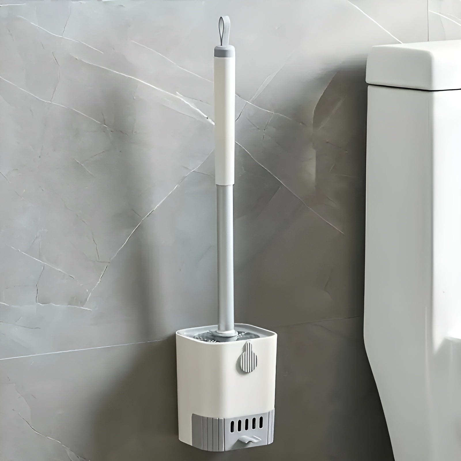 Cepillo de inodoro con soporte – Vista de cerca del producto – NQLN Store