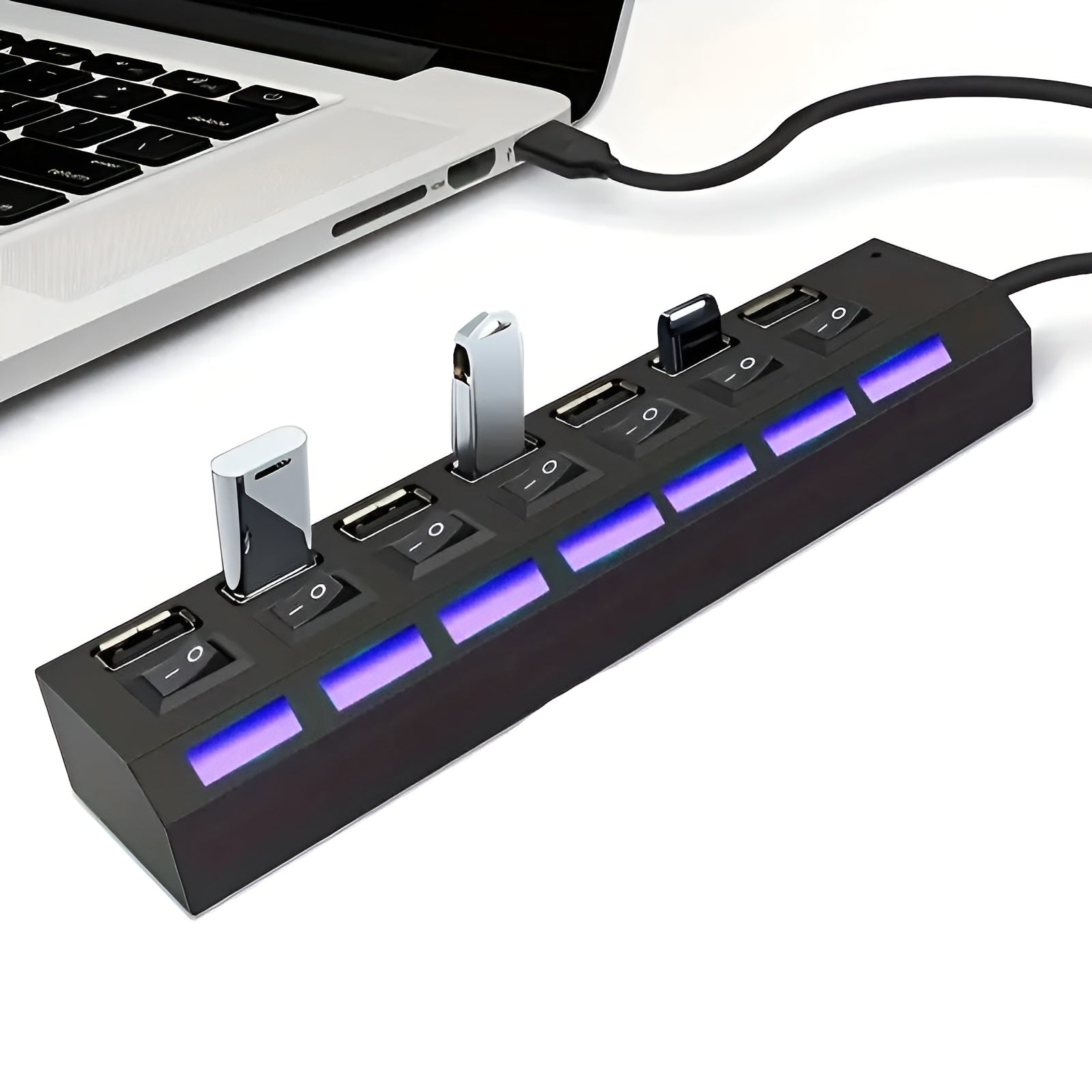 Concentrador de red USB – Vista adicional – Disponible en NQLN Store Venezuela