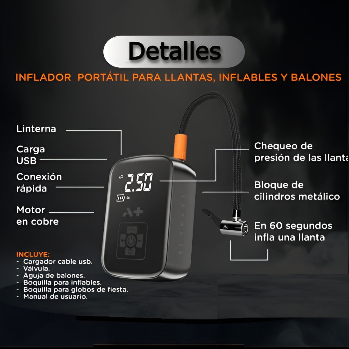 Inflador de Neumáticos Inalambrico – Envío a toda Venezuela – NQLN Store
